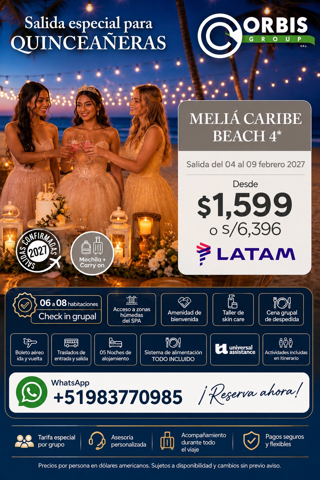 ESPECIAL QUINCEAÑERAS C&B